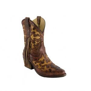 NEW FORASTERO women's real leather pointed toe cowgirl boots in brown